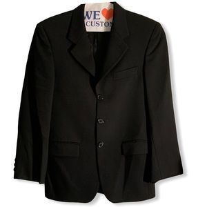 Jonathan Matthews Italian Black Wool Suit Coat